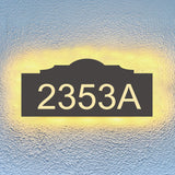 Vintage Illuminated Address Plaque Horizontal House Number Address Street Numbers