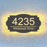 Traditioanl Address Plaque Illuminated House Number Address Street Number Light Box