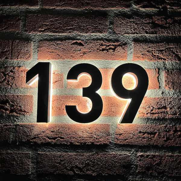 LED Backlit House Numbers Bright Address Numbers – Cozyle